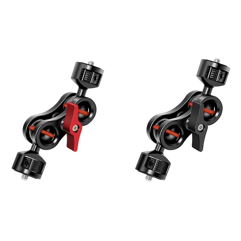 

Шарнирное сочлененное крепление с двойной Ballheads кронштейн 1/4 дюйма Винт с зеркальными камерами Камера универсальный для полевой монитор св...