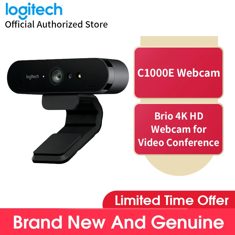 Веб-камера Logitech BRIO C1000e 4K HD простая посылка для потоковой записи видеоконференций