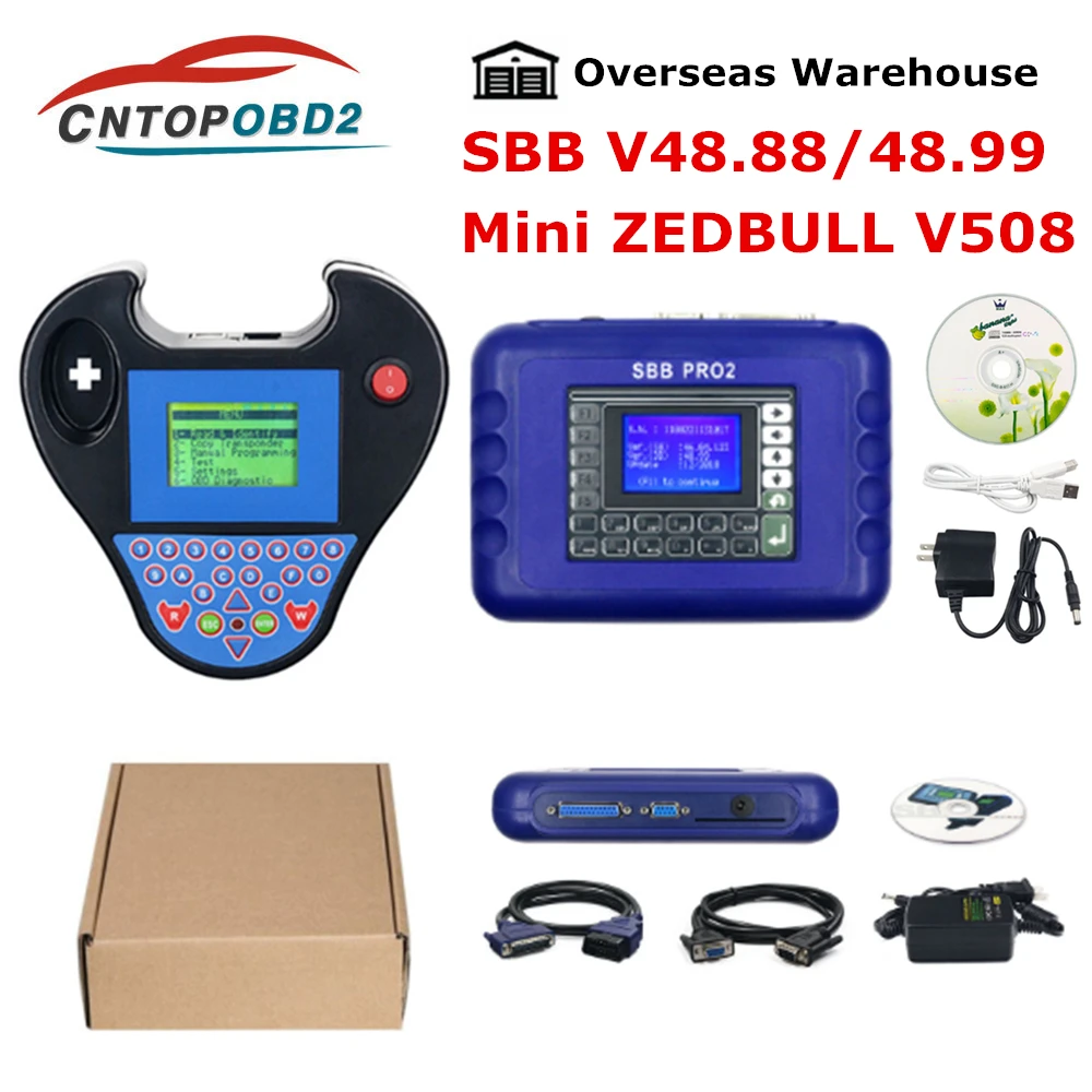 Программатор ключей Автомобильный SBB Pro2 V48.88 V48.99 версия 2019 Смарт Zed-Bull Mini V508 Smart zedbull