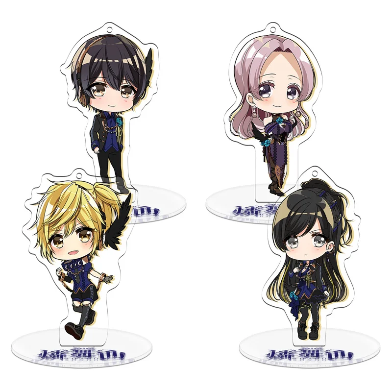 

Аниме D4DJ первая смешанная модель Aimoto Rinku Akashi maho фигурка на акриловой подставке модель тарелка дисплей стол Декор версия Q мультфильм милые п...