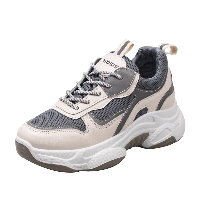 Женские кожаные кроссовки на массивной подошве толстой осень 2019|Женские и кеды| |