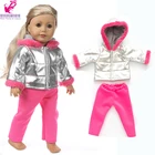 Одежда для Reborn Baby Doll 43 см для ухода за ребенком для мам, пальто, 18 дюймов девочка кукла Серебристые пуховик в кукольном стиле; Сапоги