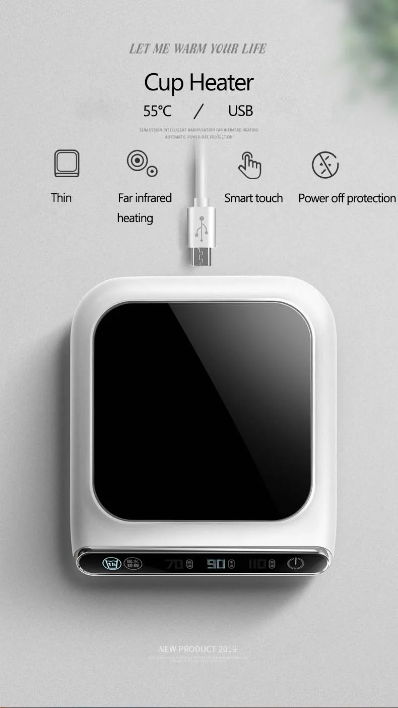 Подогреватель чашек usb зарядка 5 в электрическая чашка кружка устройство для подогрева чая подогреватель чашки нагреватель офисные аксессуары держать напиток в тепле
