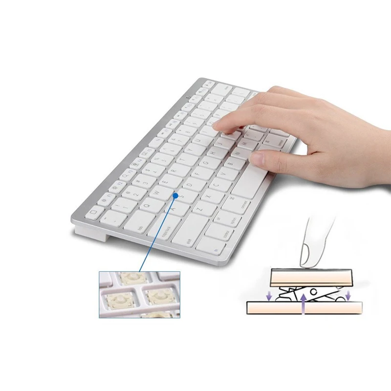 Ультратонкая Беспроводная клавиатура Bluetooth 3 0 для Apple iPad/iPhone серии/MacBook/Samsung