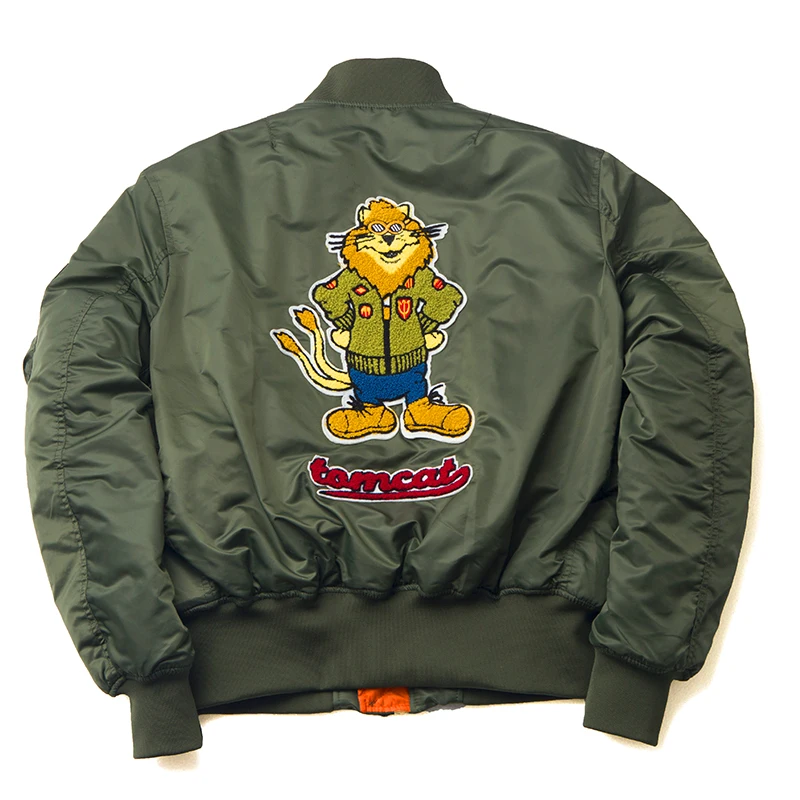 Куртка бомбер мужская зимняя в стиле милитари винтажная уличная одежда MA 1 хип