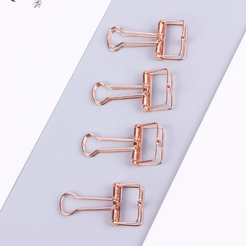 

2021 New Cute Metal Hollowed Out Design Binder Clip For Office School Paper Organization