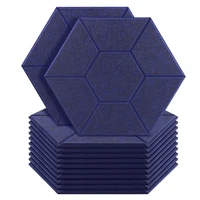 12 pcs hexagon acoustic panel sound insulation panelbevel sound absorption panelfor acoustic treatment wall decor