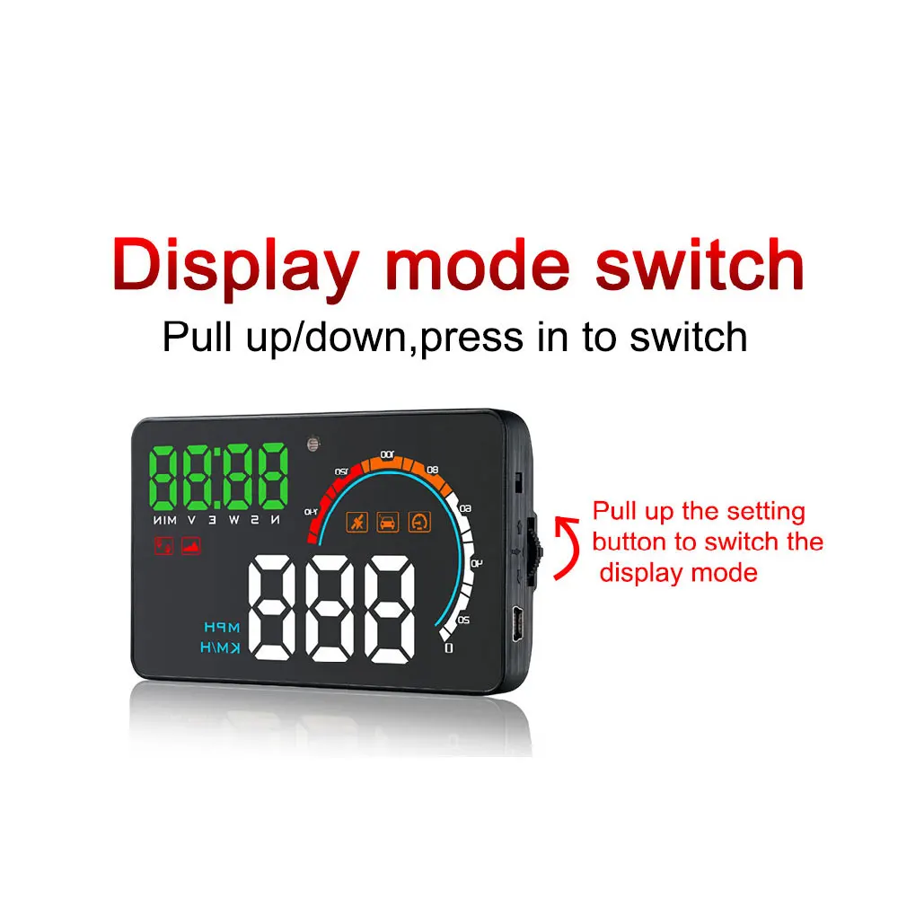 Дисплей на лобовое стекло автомобильный универсальный приборная панель OBD2 с GPS