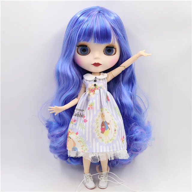 new matte face Ледяная фабрика blyth кукла 1/6 игрушка комбинация тела с платьем Обувь Специальное предложение в продаже 30 см кукла - Цвет: new matte face