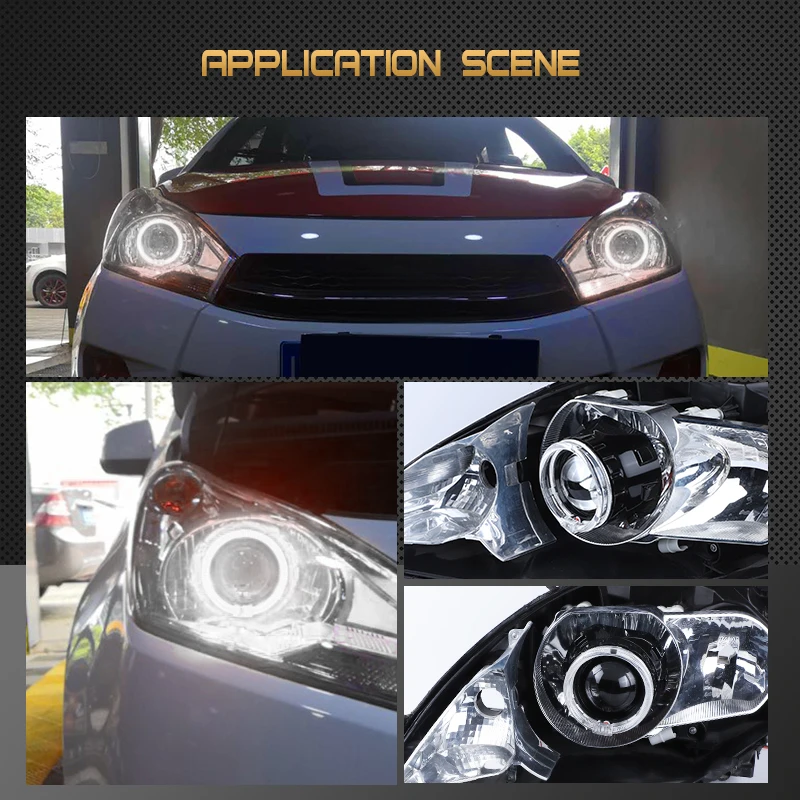 Линзы проектора 2 5 дюйма Bi xenon с серебристой черной маской светодиодные