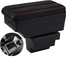 For Volkswagen VW Tiguan armrest box central content box interior Tiguan Armrests Storage car-styling accessories part with USB