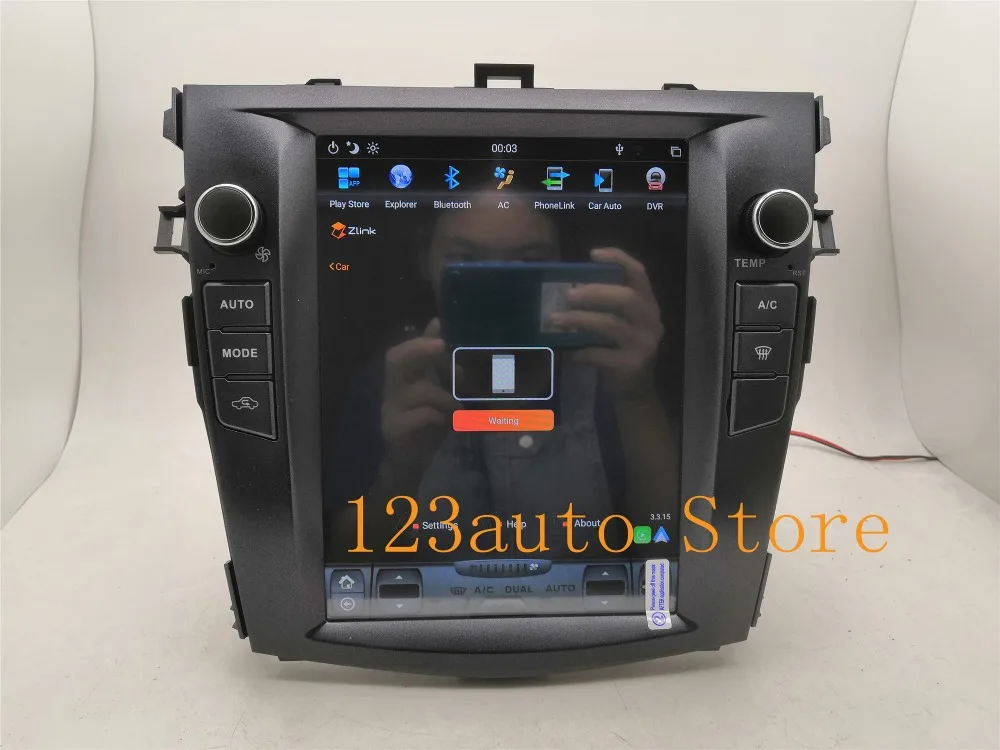 10,4 ''вертикальный Tesla стиль Android 8,1 автомобильный DVD gps плеер для Toyota Corolla 2006 2007 2008 2009 2010 2011 2012 2013 PX6 радио
