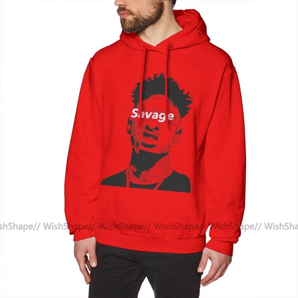 21 Savage худи 21 Savage толстовки с длинным рукавом хлопковый пуловер с капюшоном Фиолетовый XL популярные теплые свободные мужские толстовки - Цвет: Red