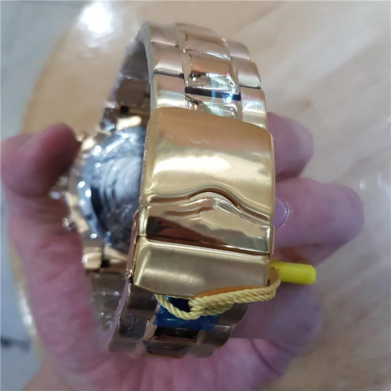 

S1 Top Quality Quartz Watches - Gold White All Stainless Steel Men's Fashion Watch Sports Business Watches Best Gifts for Father