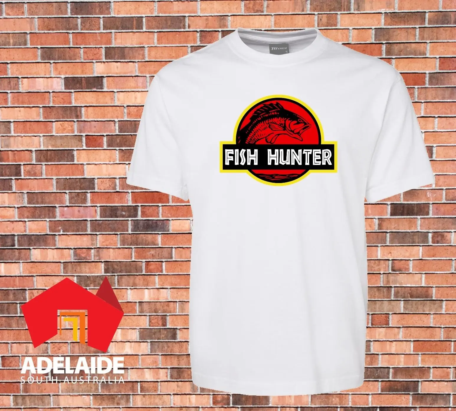 

Hot Sale 100% cotton T-shirt DTG Printed Fish Hunter Cool new Fish Design Sizes to 3XL Tee shirt