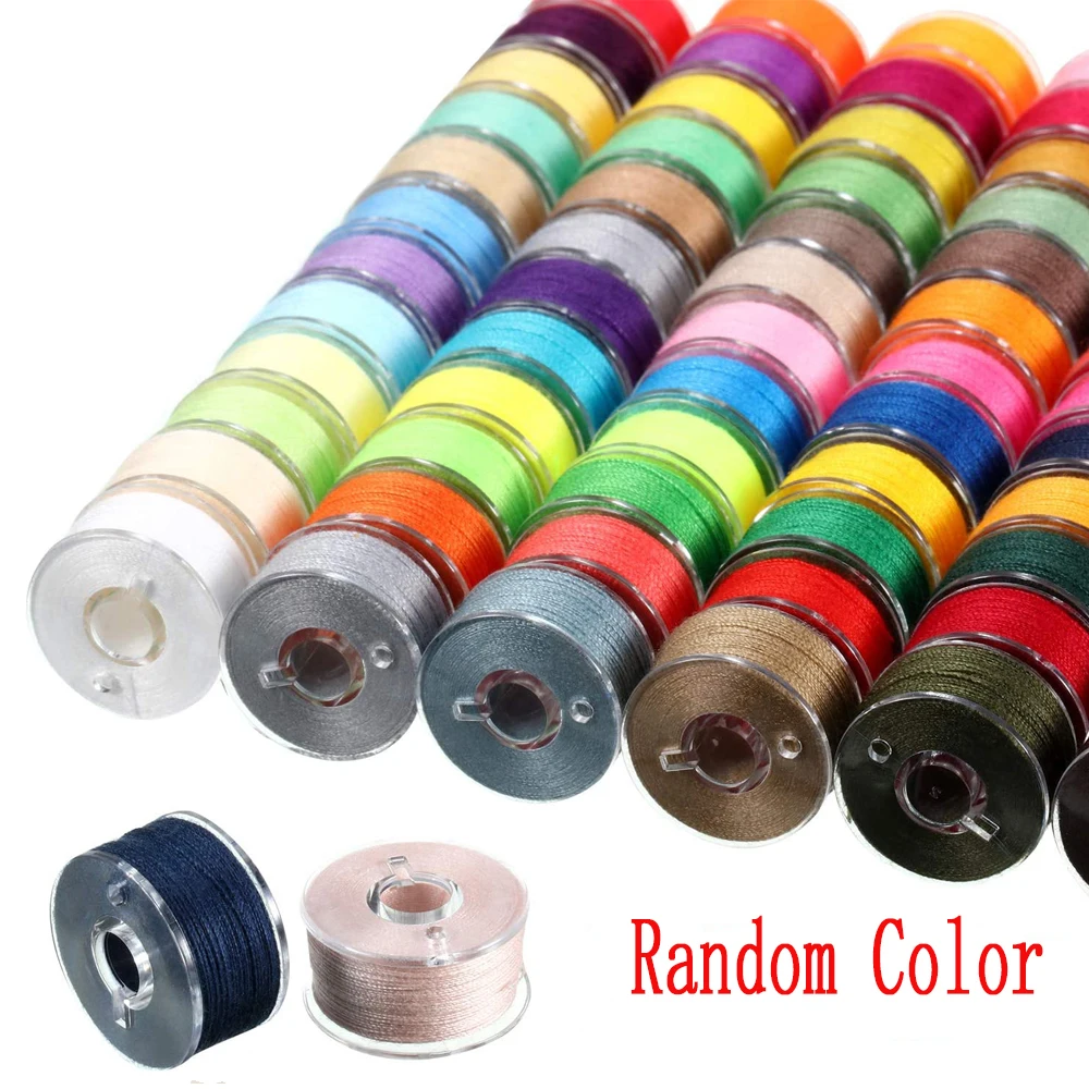 

Multicolor Thread Spools Sewing Machine Bobbins Plastic Bobbins with Thread for Sewing Machines Quilting Sewing Accessories