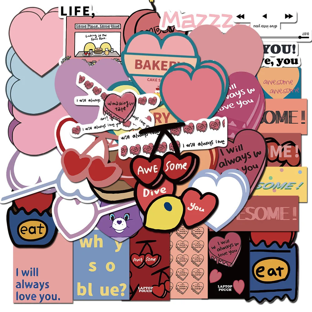 44 шт небольшие свежие граффити милые наклейки для Тетрадь Чемодан ноутбук