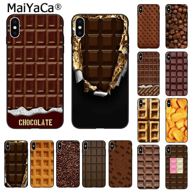 Новинка чехол для телефона MaiYaCa с шоколадными ЧИПАМИ печеньем кофейными зернами