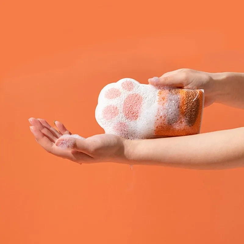 Мультяшная губка для ванной и душа JO LIFE пилинга отшелушивающая варежка полотенце