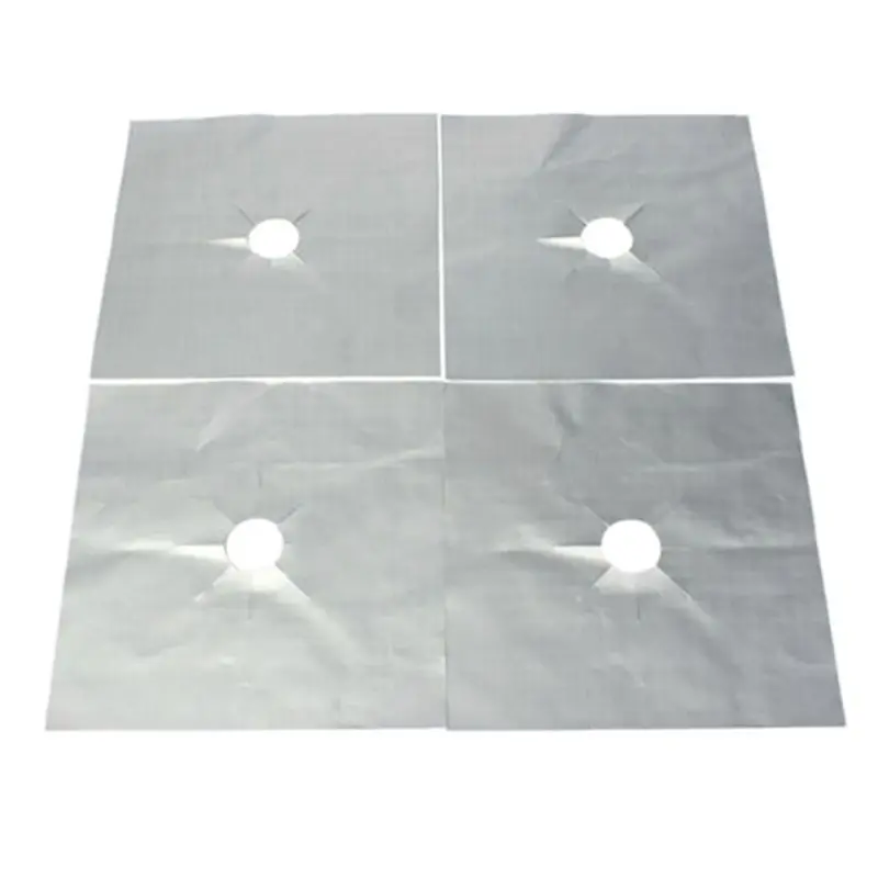 4 шт. многоразовая алюминиевая фольга газовая крышка горелки протектор лайнер