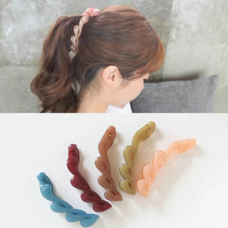

Korean for Women New Hair Jewelry Acrylic banana clips Elegant Hair Barrettes crab claw clip Girls Hairwear Hair accessories
