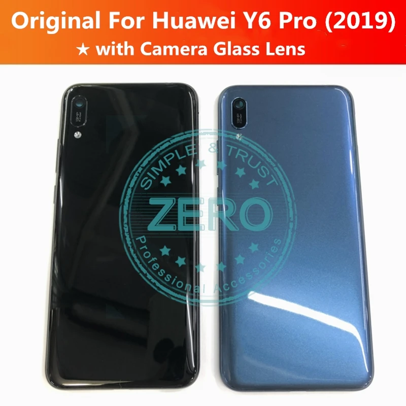 Оригинал для Huawei Y6 Pro 2019 задняя крышка аккумулятора + стеклянный объектив камеры
