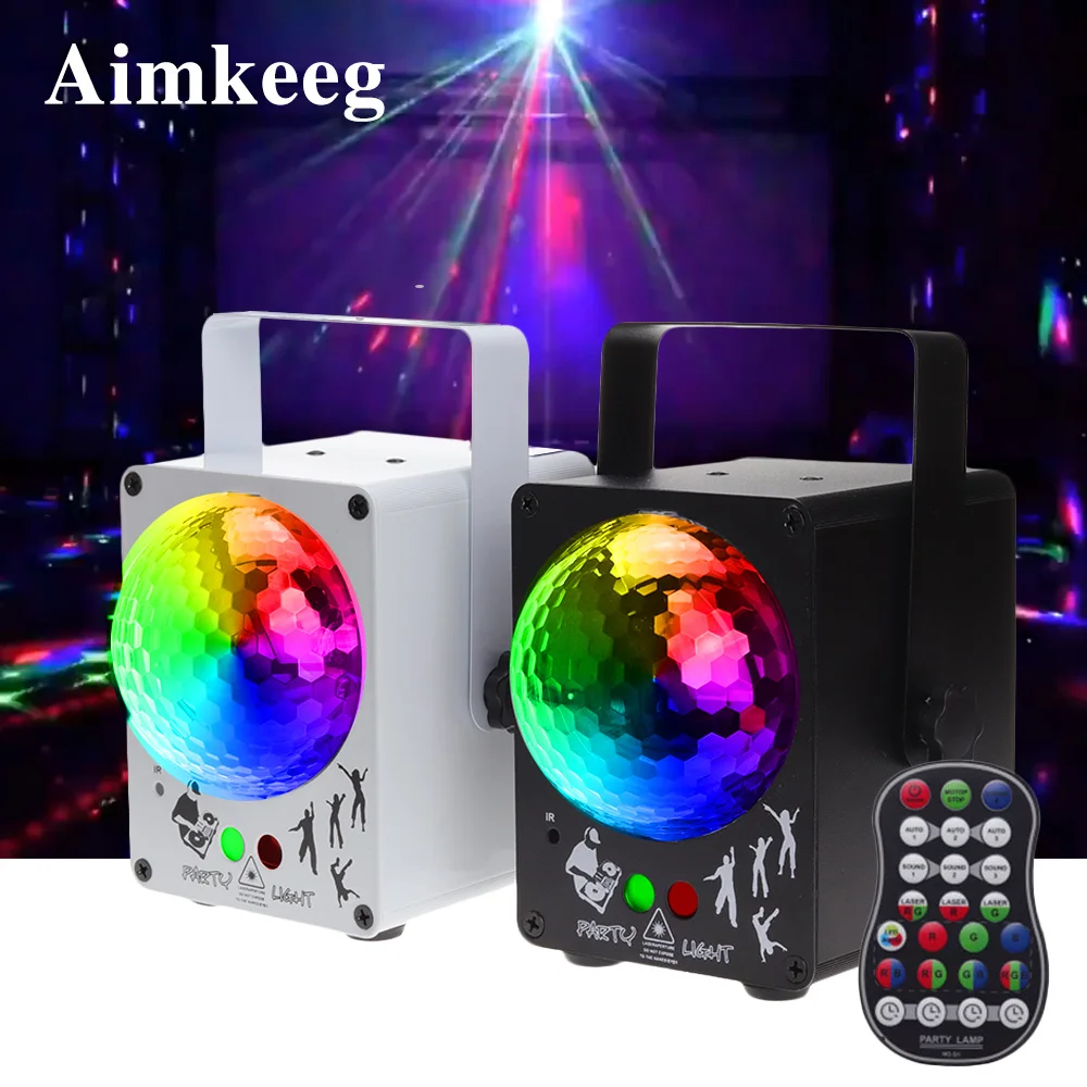 Светодиодный диско лазерный светильник Aimkeeg RGB проектор сценическое освещение