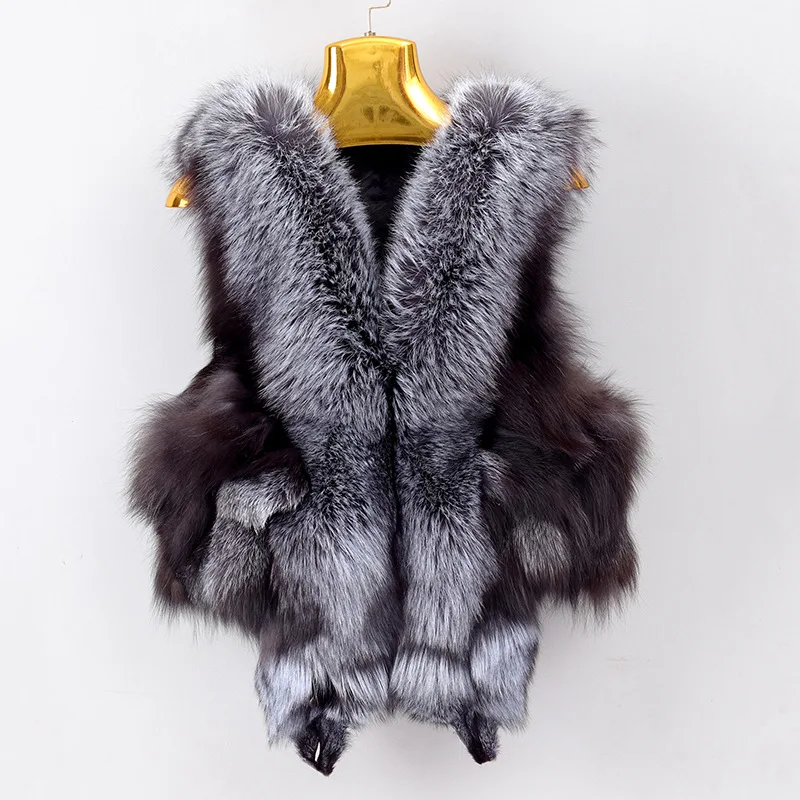 

Модный зимний теплый жилет из лисьего меха, кожаное пальто, пальто из натурального Лисьего меха, куртка из натурального Лисьего меха, зимнее теплое пальто