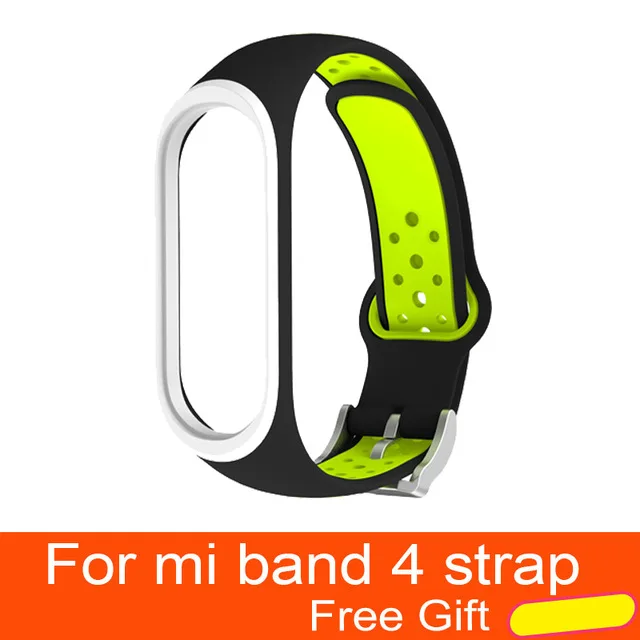 Ремешок спортивный для Xiaomi Mi Band 4 силиконовый браслет смарт часов mi band
