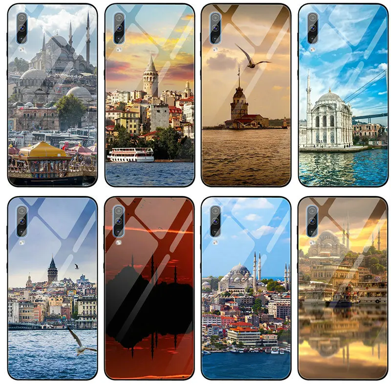 Чехол из закаленного стекла для Samsung Galaxy A6 A8 A9 A10 A20 A30 A40 A50 A70 A80 A90 S8 S9 S10 плюс Турция