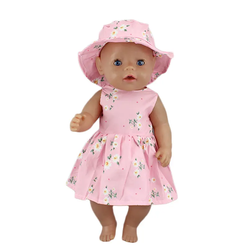 Модное новое платье для 43 см Zapf Baby Doll 17 дюймов для новорожденных куклы Одежда и аксессуары