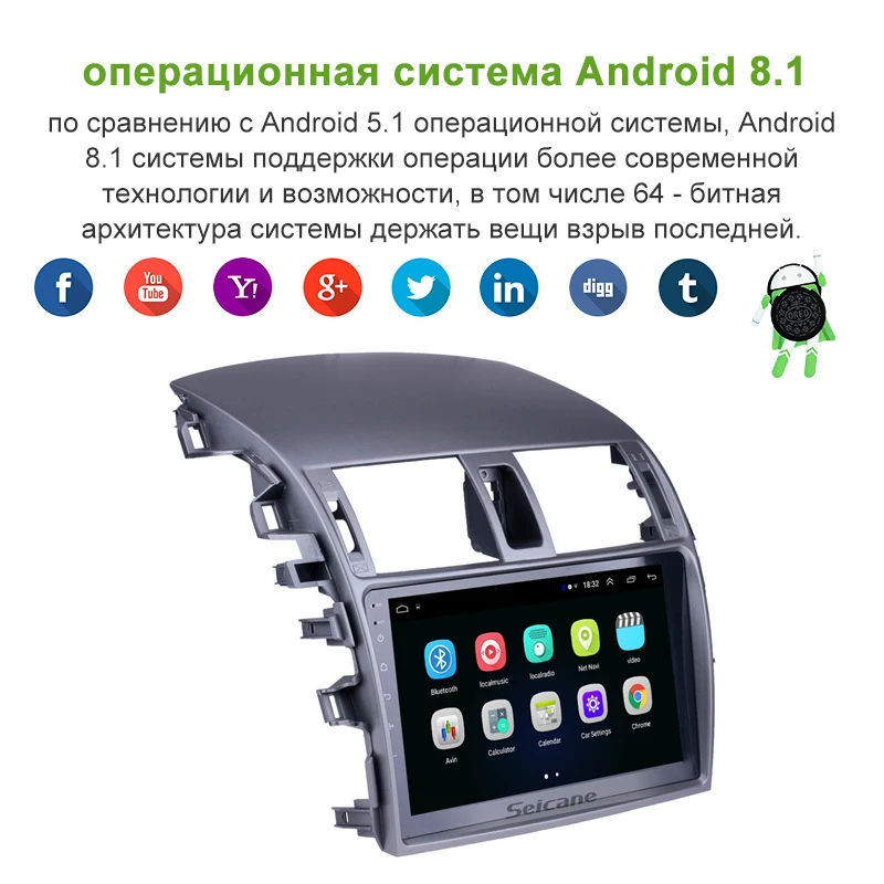 Мультимедийный проигрыватель Harfey с GPS для автомобиля стерео 9 дюймов головное