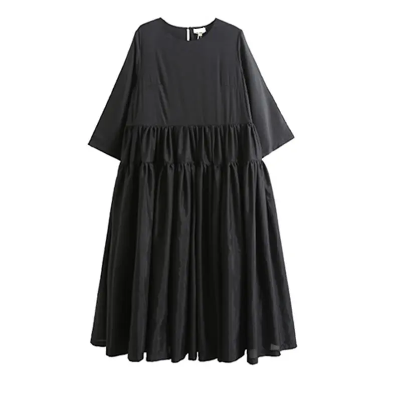 [XITAO] 2019 весенне летнее корейское Модное Новое Женское платье с круглым вырезом