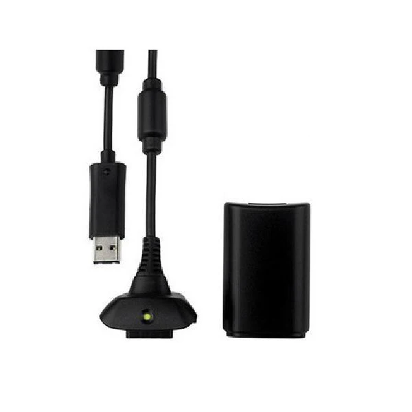 Черный зарядный кабель OSTENT 2 в 1 + блок перезаряжаемых батарей для беспроводного