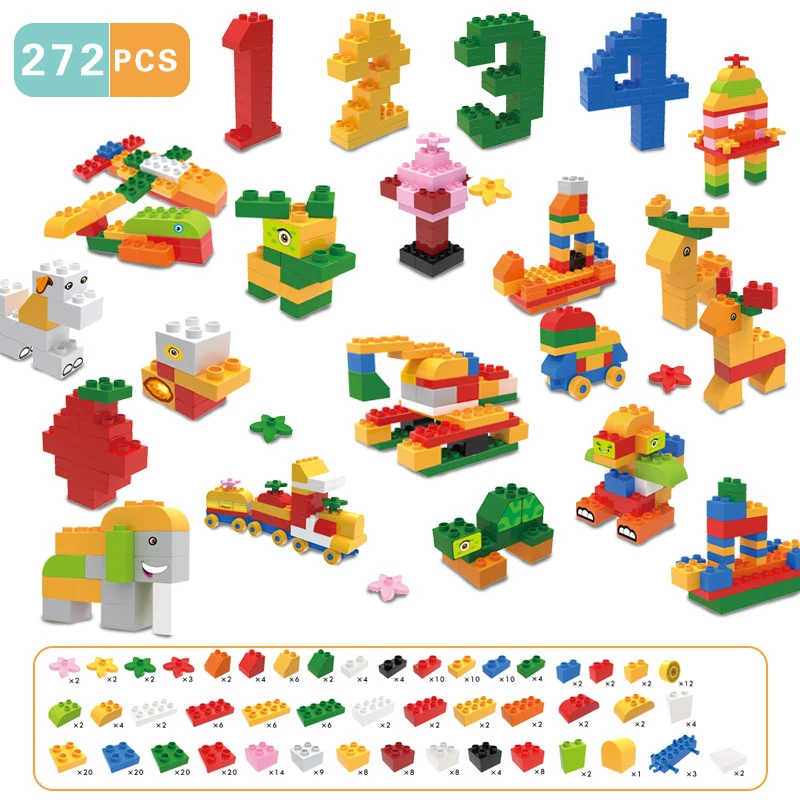 272 шт DIY большой размер строительные блоки Совместимые брендовые сборочные