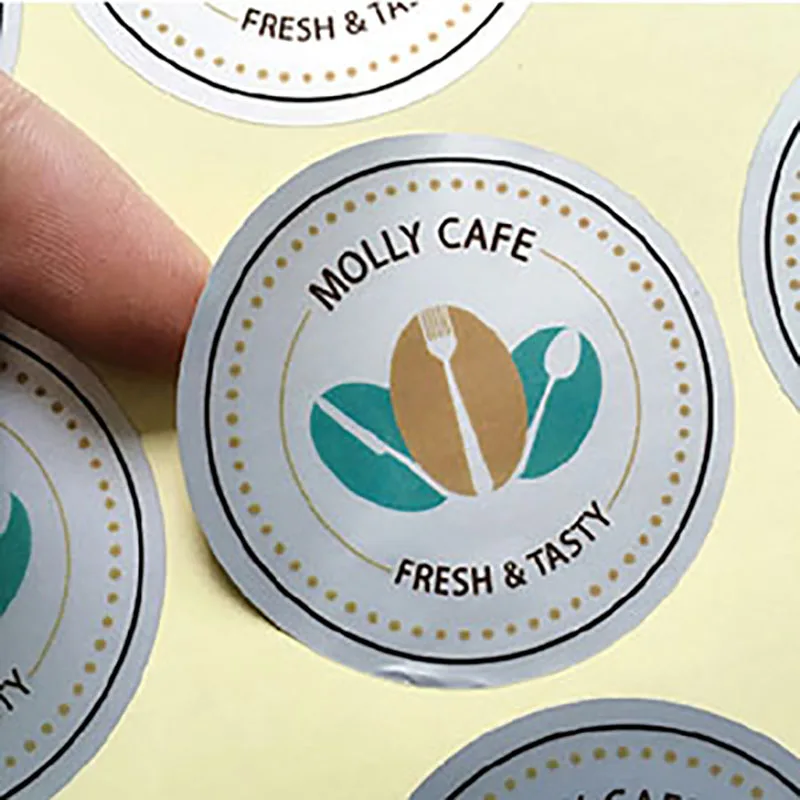 

Водостойкая самоклеящаяся этикетка ADB, ПВХ-наклейка для торговой марки, Матовая серебристая, изготовленная на заказ