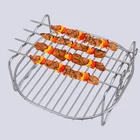 Аксессуары для фритюрницы, стойка для фритюрницы, набор из 3 многофункциональных 7-дюймовых двухслойных металлических держателей для кухонных инструментов JS22