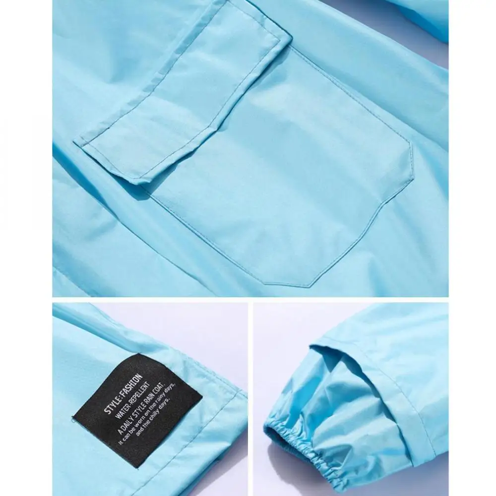 

New Fashion Oxford Raincoat With Belt Adult Men Women Rainwear Rainsuit Hiking Tour Raincoat Hooded Adult Poncho Capa De Chuva