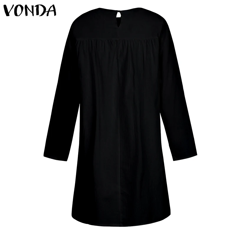 VONDA женские рубашки 2021 женская блузка с длинным рукавом Повседневные свободные