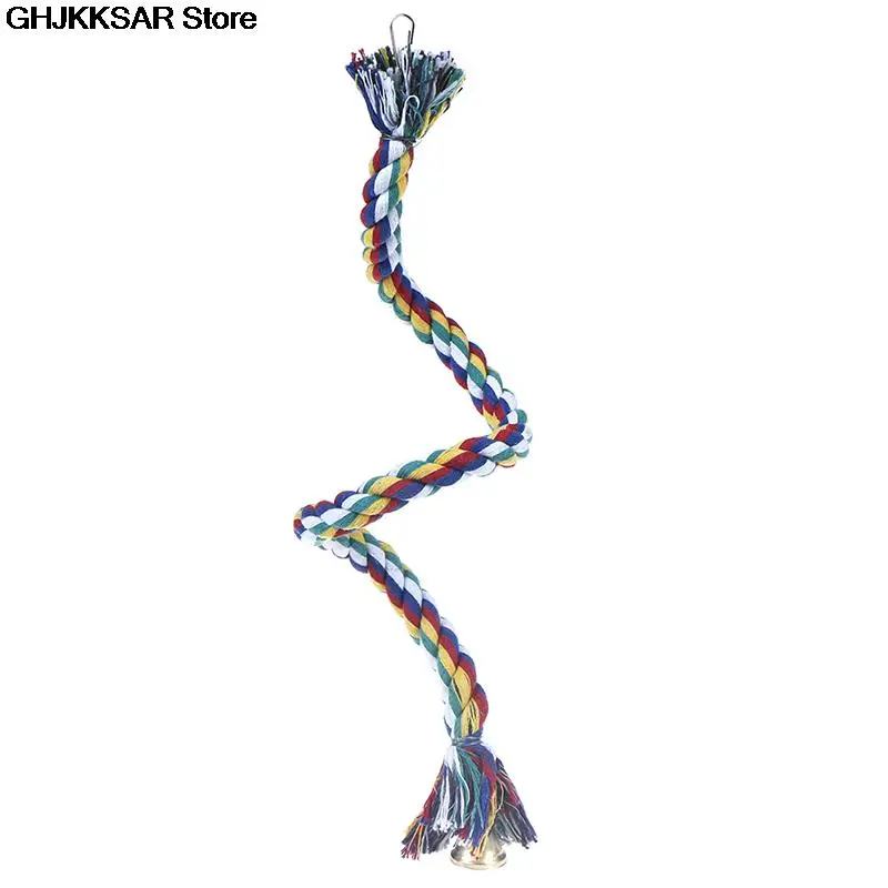 50cm Parrot Toy Rope Braided Pet Chew Perch Coil Bird Cage Cockatiel Birds Training Accessories | Дом и сад