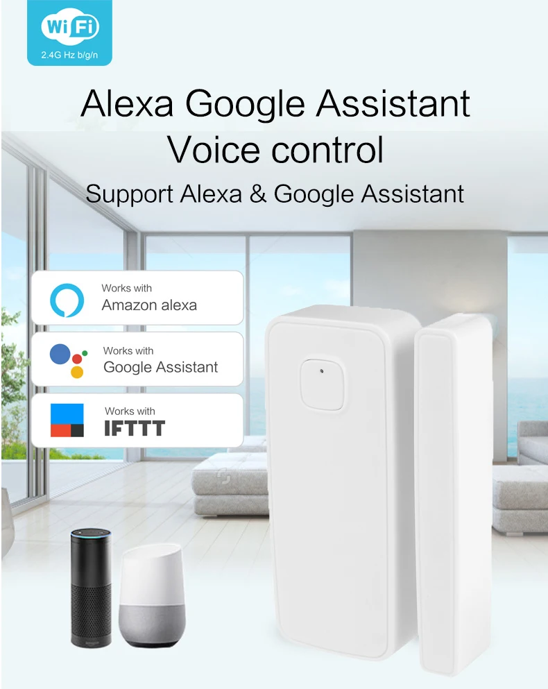 Tuya Smart ZigBee/WiFi датчик для двери открытые/Закрытые детекторы Совместимость с Alexa Google Home IFTTT Tuya/smtlife APP