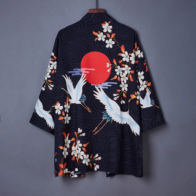 Японское кимоно, кардиган для мужчин, хаори юката, женская одежда, женская рубашка, блузка, азиатская одежда, халат, уличная одежда