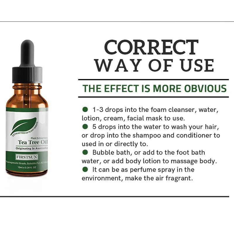 Натуральное масло чайного дерева увлажняющее массажное контроль опреснения