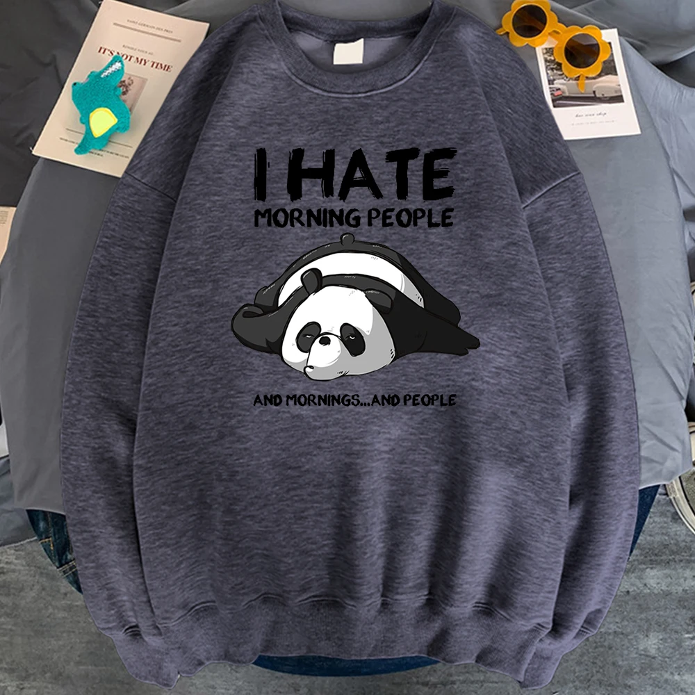 

I Hate Morning People Print Hoodies Man Sweatshirts Autumn New Long Sleeve Fleee Man Sweatshirt Anime Manga Vintage Men Clothing