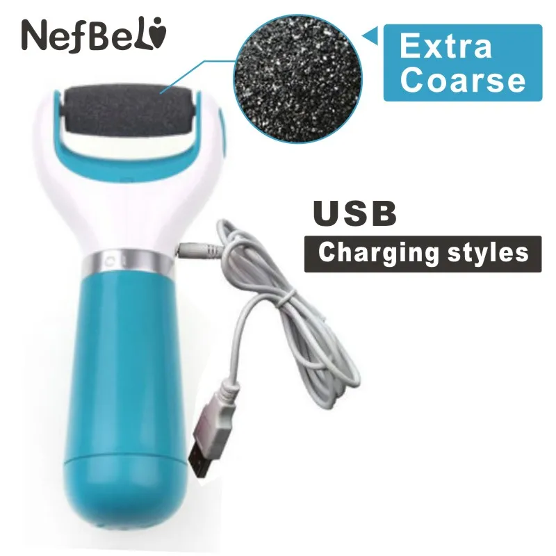 Charging style(Blue) Электрический пилочка для ухода за ногами, средство для удаления омертвевшей кожи, питание от аккумулятора, usb-отшелушивающий инструмент для удаления пятки мозолей, устройство для педикюра - Цвет: Charging style(Blue)