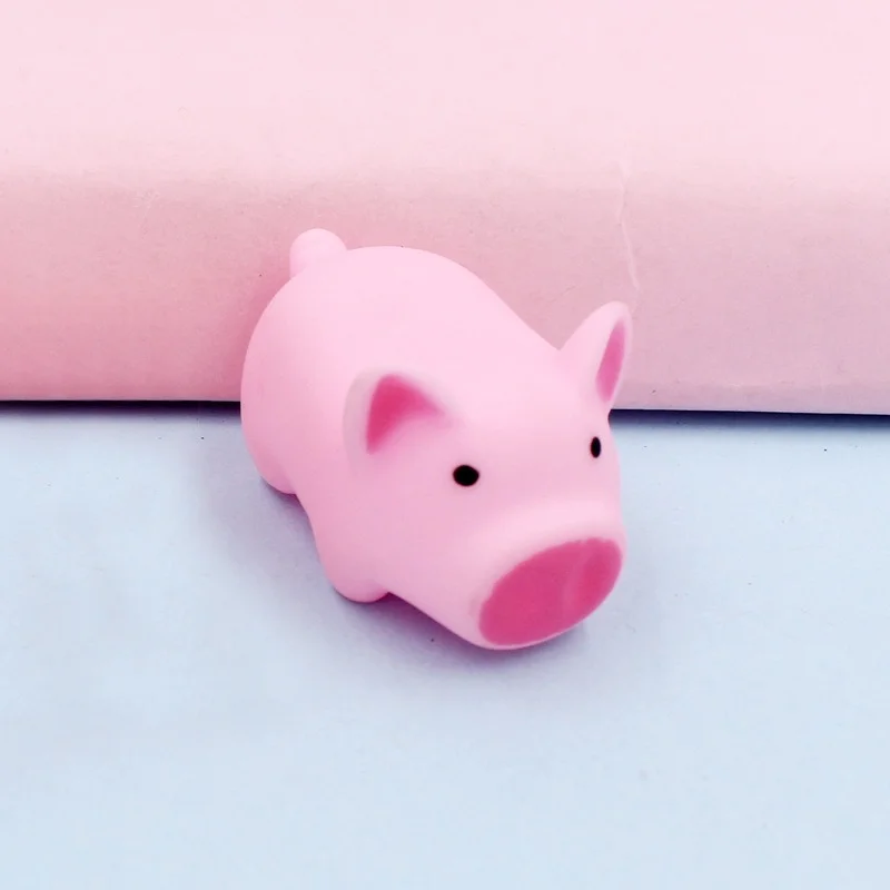 

3Pcs Cute Pink Piggy Decompression Cartoons Soft Cute Cat Rabbit Animal Vent Pinch Tricky Unzip Vocalize Play In The Water Toy