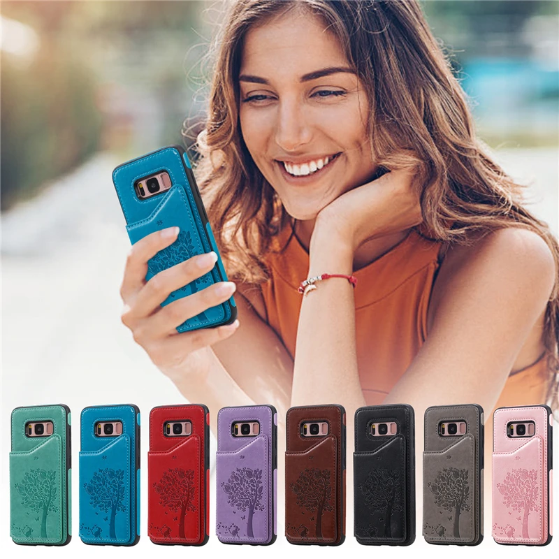 3D Embossingt чехол для телефона Samsung Galaxy S8 S9 S10 S10E Note 8 9 10 плюс 5 г Роскошный кожаный