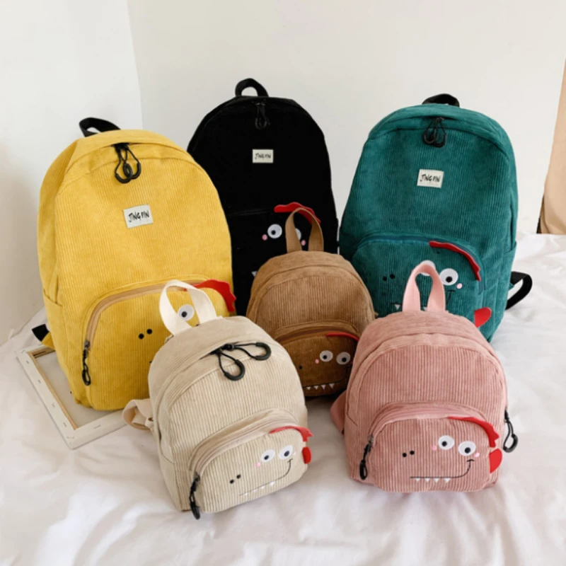 Kid Backpack Cute 3D Cartoon Dinosaur Anti-lost Printed Kindergarten orthopedic School Bag for Girl Boy Children