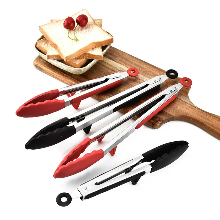 Щипцы для сервировки салата и барбекю антипригарные щипцы из нержавеющей стали