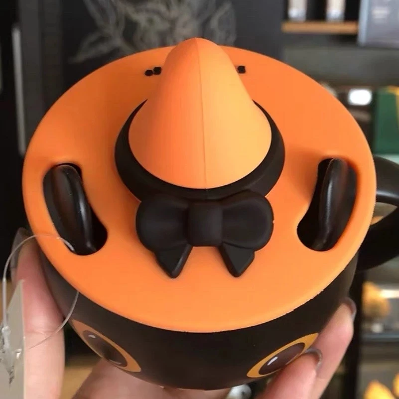 

Personalized cute limited edition mysterious black cat cup Halloween coffee mug tea cup Gifts for family, couples and friends